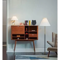 351 golvlampa, svart/mässing