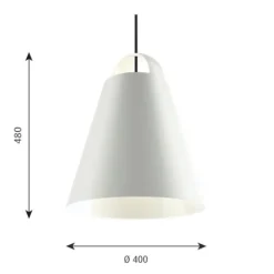 Above 400 pendel, vit 40cm