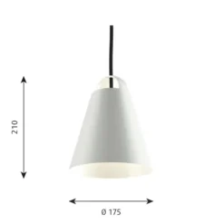 Above 175 pendel, vit 17,5cm