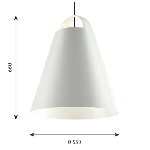 Above 550 pendel, vit 55cm