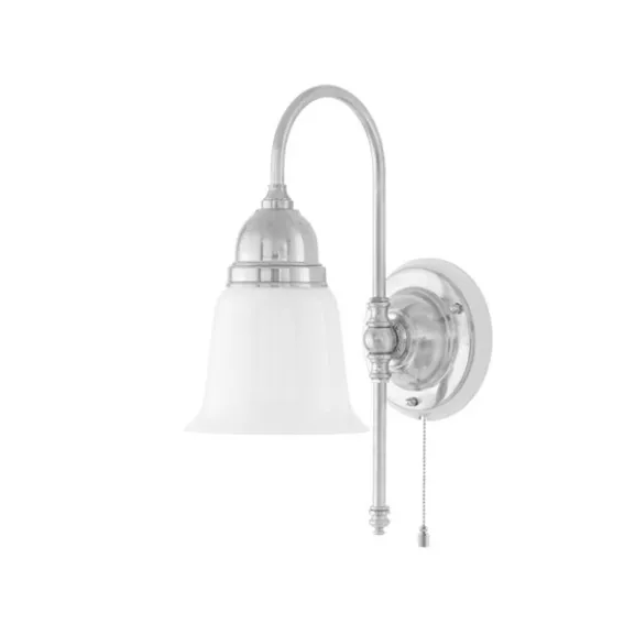 Ahlström vägglampa nickel/vit