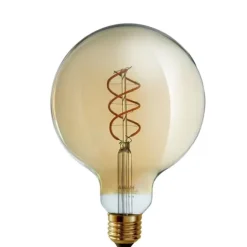 Airam Filament LED glob 125mm Amber spiral dimbar 2200K 4,9W E27 400lm