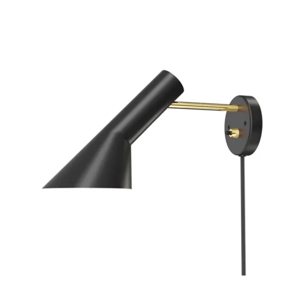 AJ vägglampa Black/Brass