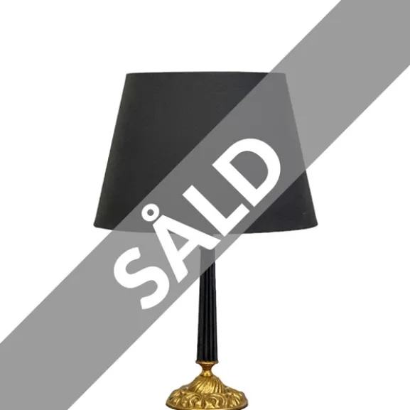 Alma lampfot, svart/mässing