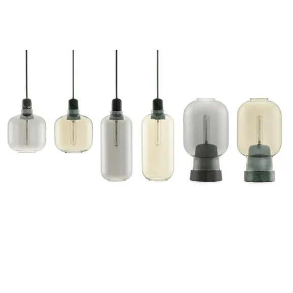 Amp bordslampa, rökfärgat/svart 26,5cm