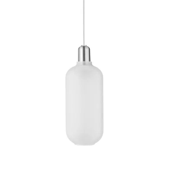 Amp Lamp pendel, large vit/krom