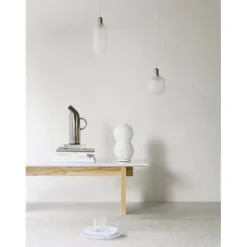 Amp Lamp pendel, small vit/krom