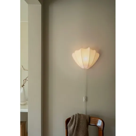 Anna vägglampa S, cotton white