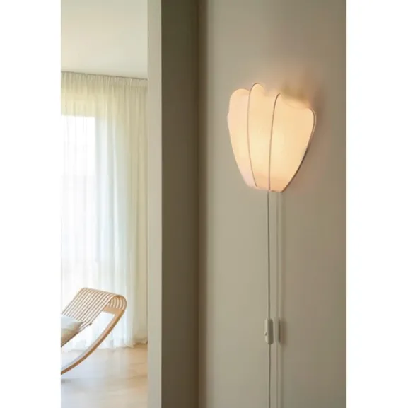 Anna vägglampa S, cotton white