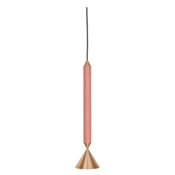 Apollo 39 pendel Coral pink, brass