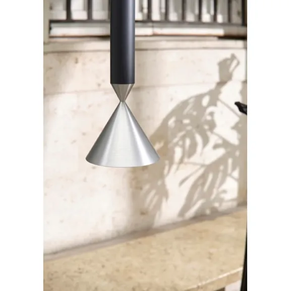 Apollo 39 pendel, svart/aluminium 51,5cm