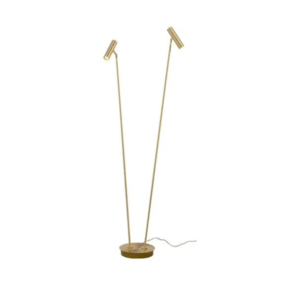 Artic golvlampa dubbel, matt mässing