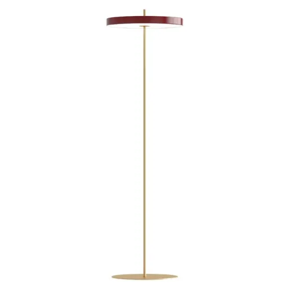 Asteria golvlampa, rubinröd 150cm