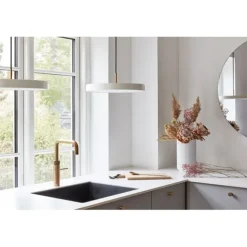 Asteria Plus Mini pendel, Pearl White
