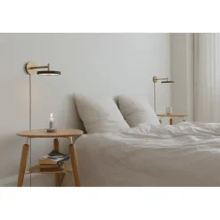 Asteria vägglampa kort, Black