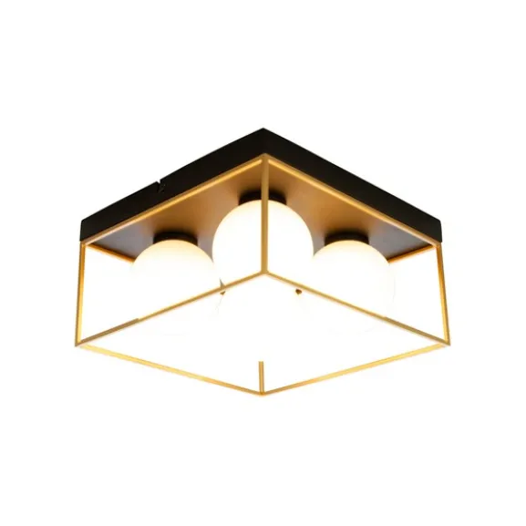 ASTRO plafond liten, svart/guld/opal