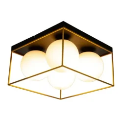 ASTRO plafond stor, svart/guld/opal