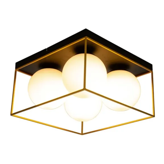 ASTRO plafond stor, svart/guld/opal