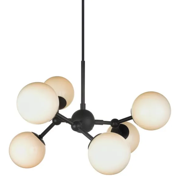 Atom Takkrona Svart/Opalglas Ø45cm