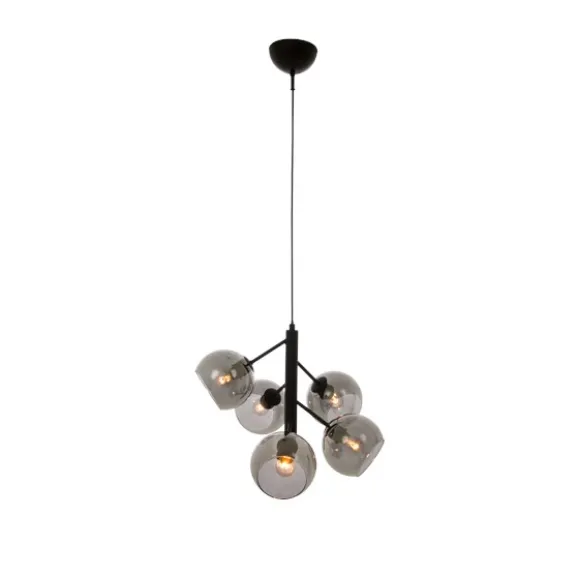 Atom taklampa, svart/rökfärgad 48cm