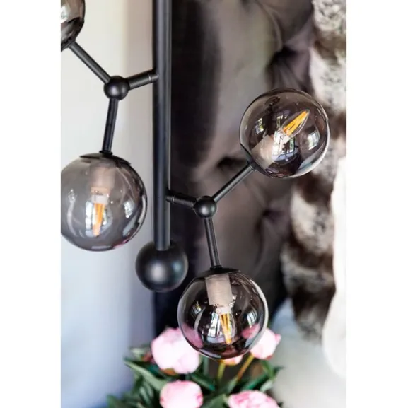 Atom Vertikal taklampa, rökgrå 45cm