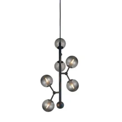 Atom Vertikal taklampa, rökgrå 45cm