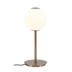 Audrey bordslampa, vit/mässing
