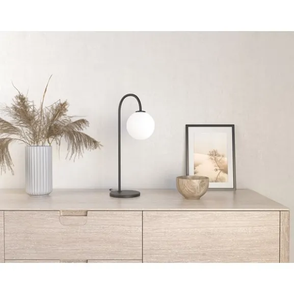Ballon bordslampa svart G9