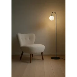 Ballon golvlampa svart G9