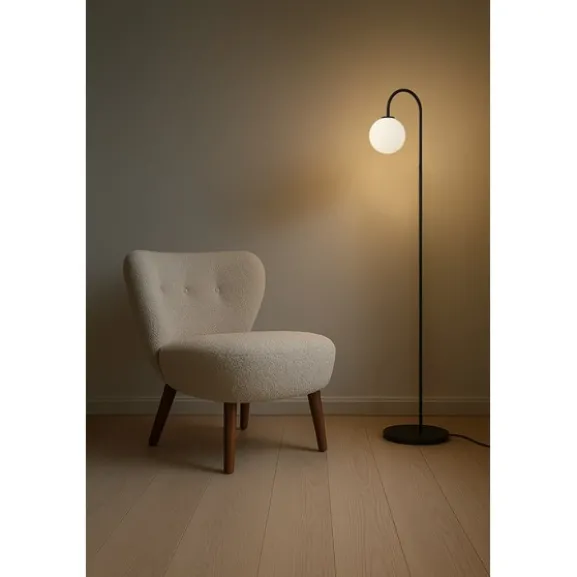 Ballon golvlampa svart G9