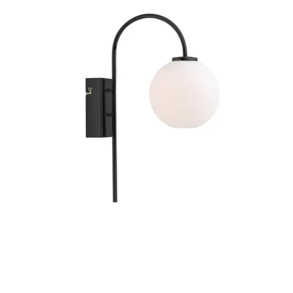 Ballon vägglampa svart G9