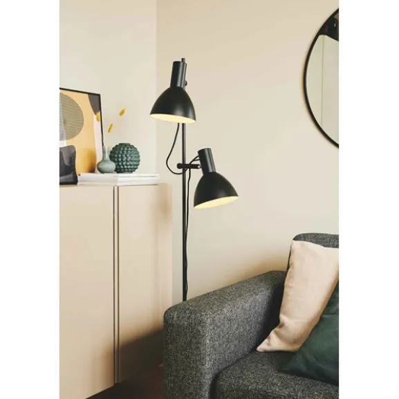 BALTIMORE Golvlampa 2L Svart