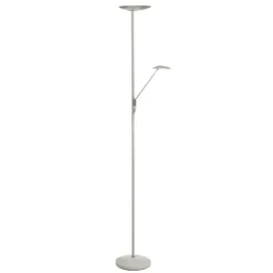 Barone Golv Uplight med läsarm Sand/nickel matt