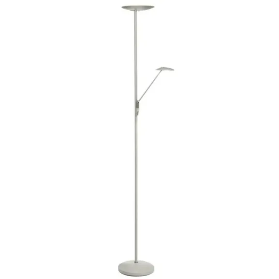 Barone Golv Uplight med läsarm Sand/nickel matt