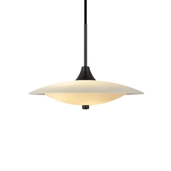 BARONI Taklampa Ø40 Opal / Svart