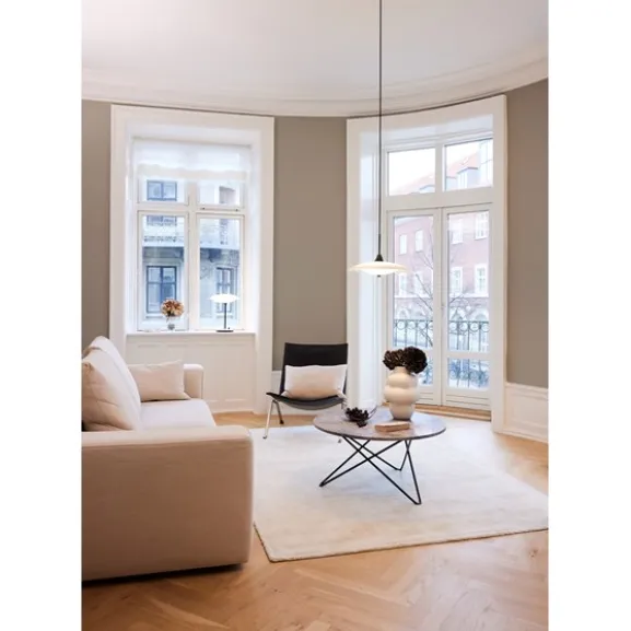 BARONI Taklampa Ø40 Opal / Svart