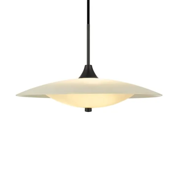 BARONI Taklampa Ø46 Opal / Svart