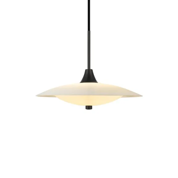 BARONI Taklampa Ø35 Opal / Svart