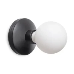 Bee vägglampa, svart/vit