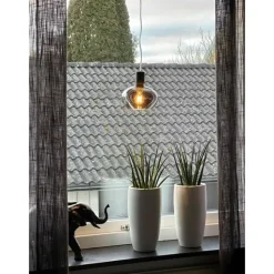 BELL fönsterlampa, svart/rök