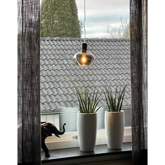 BELL fönsterlampa, svart/rök