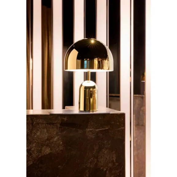 Bell portabel bordslampa guld LED