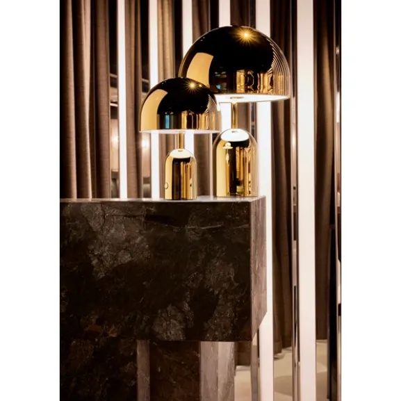 Bell portabel bordslampa guld LED