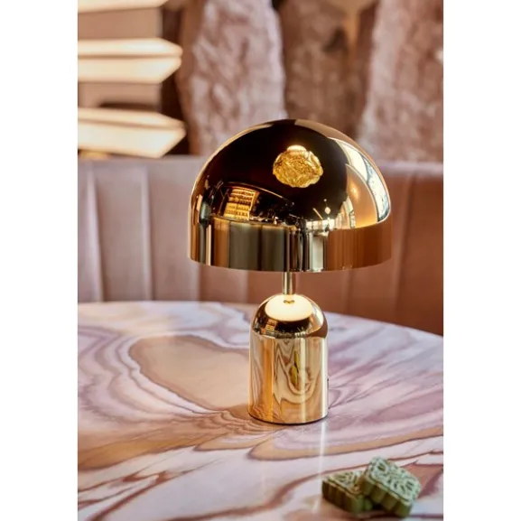Bell portabel bordslampa guld LED
