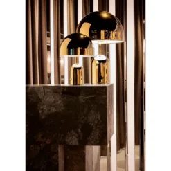 Bell portabel bordslampa guld LED