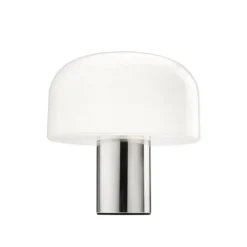 BELLHOP glass bordslampa, Bright Aluminium