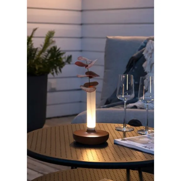 Biarritz bordslampa, rost/frostad vas