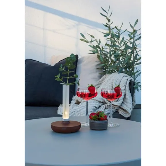 Biarritz bordslampa, rost/frostad vas