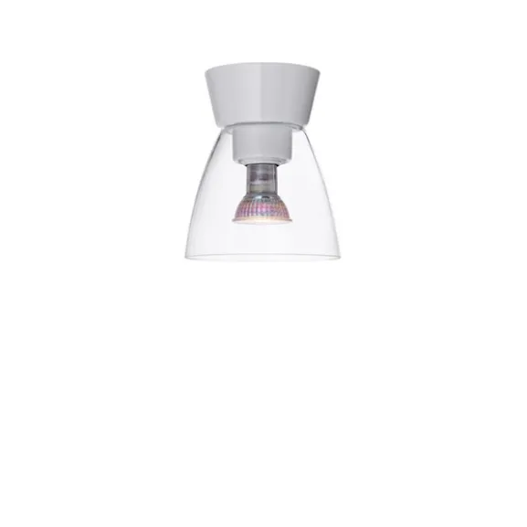 Bizzo plafond, blankvit/klarglas 16,5cm