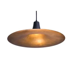 Blackstar taklampa, svart/råmässing 40cm
